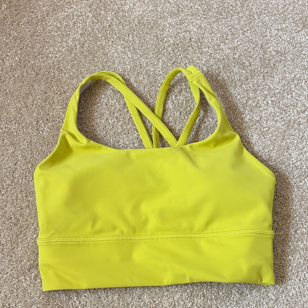 Lululemon Athletica Yellow Sports Bra